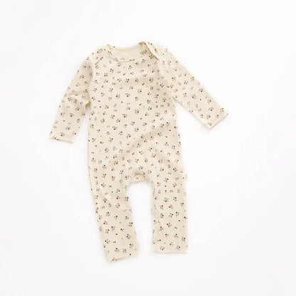 0-24M Nouveau-né Enfant bébé Garçons Filles Vêtements Printemps Imprimé Barboteuse Mignon Doux Coton Combinaison Manches Longues Coton Automne Bébé Tenue