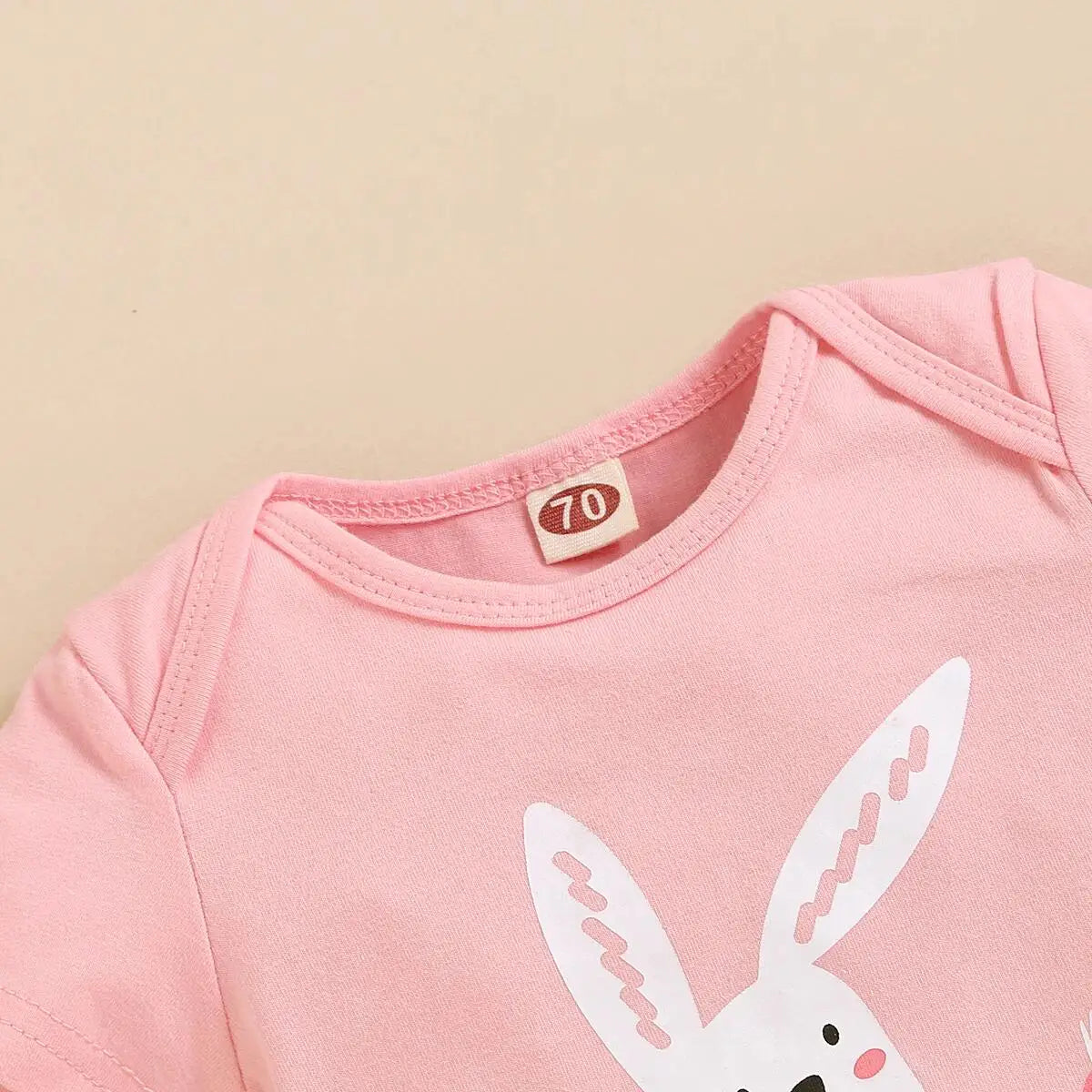 Ensemble 3 pièces pour nouveau-né fille, barboteuse à imprimé lapin + pantalon avec nœud papillon, tenue d'été décontractée