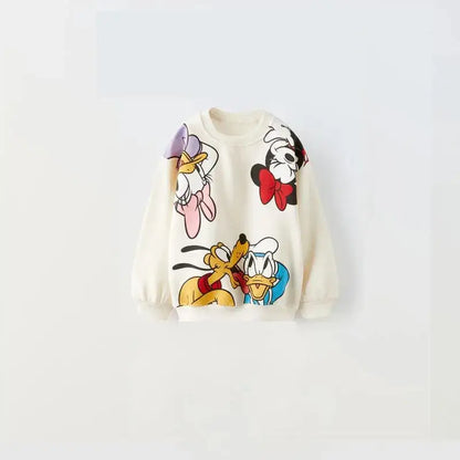Ensemble 2 pièces pour bébé fille, haut à manches longues et pantalon, motif Minnie, tenue de printemps pour enfant
