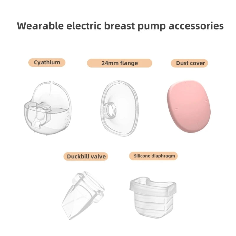 Bride 5 en 1, diaphragme en silicone et collecteur de lait, valves à bec de canard, corne pour tire-lait électrique S21 S18, accessoires de remplacement