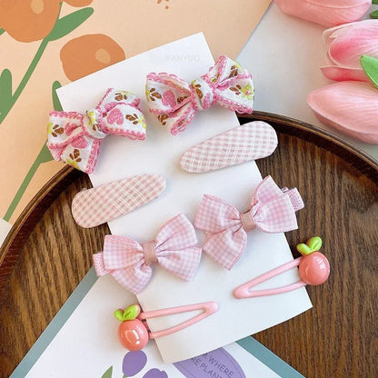 8Pcs/Set Bows Floral Baby Hair Clips Hair Accessories Girls Kids Star Flower Hairpin Headdress Toddler Headwear Birthday Gifts