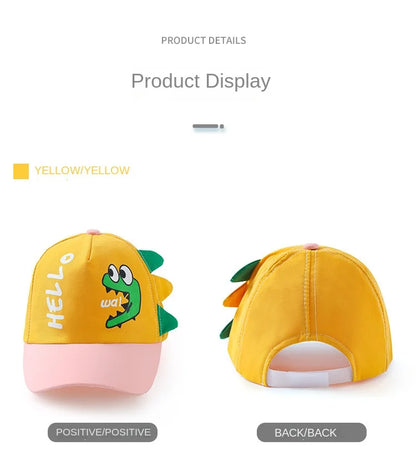 Cute Dinosaur Baby Bucket Hat Summer Newborn Baseball Cap Outdoor Beach Kids Baby Boy Girl Cartoon Bear Sun Hats Bonnets
