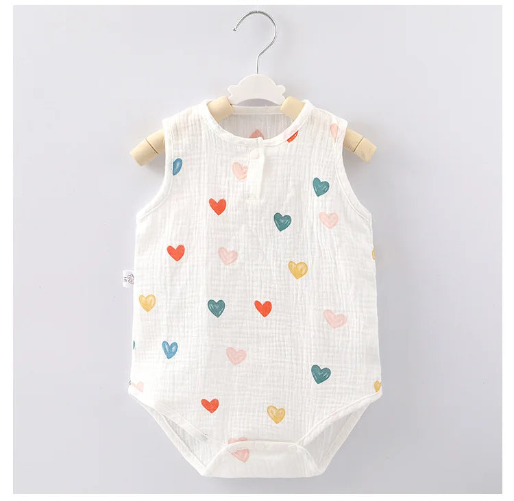 Pyjama d'été pour bébé, combinaison mignonne avec ours et lapin, motif dessin animé, pour garçons et filles, vêtements de nuit fins pour nouveau-nés