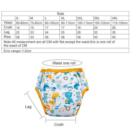 Yellow baby giraffe Waterproof Adult Baby Traning Pants DDLG Reusable Nappies Adult Aloth Diaper Potty Underweaer Panties
