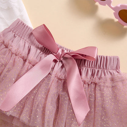 Pudcoco Tenue d'été pour bébé fille avec manches à volants et imprimé lettres, barboteuse en dentelle, jupe tutu et bandeau, vêtements pour nouveau-né