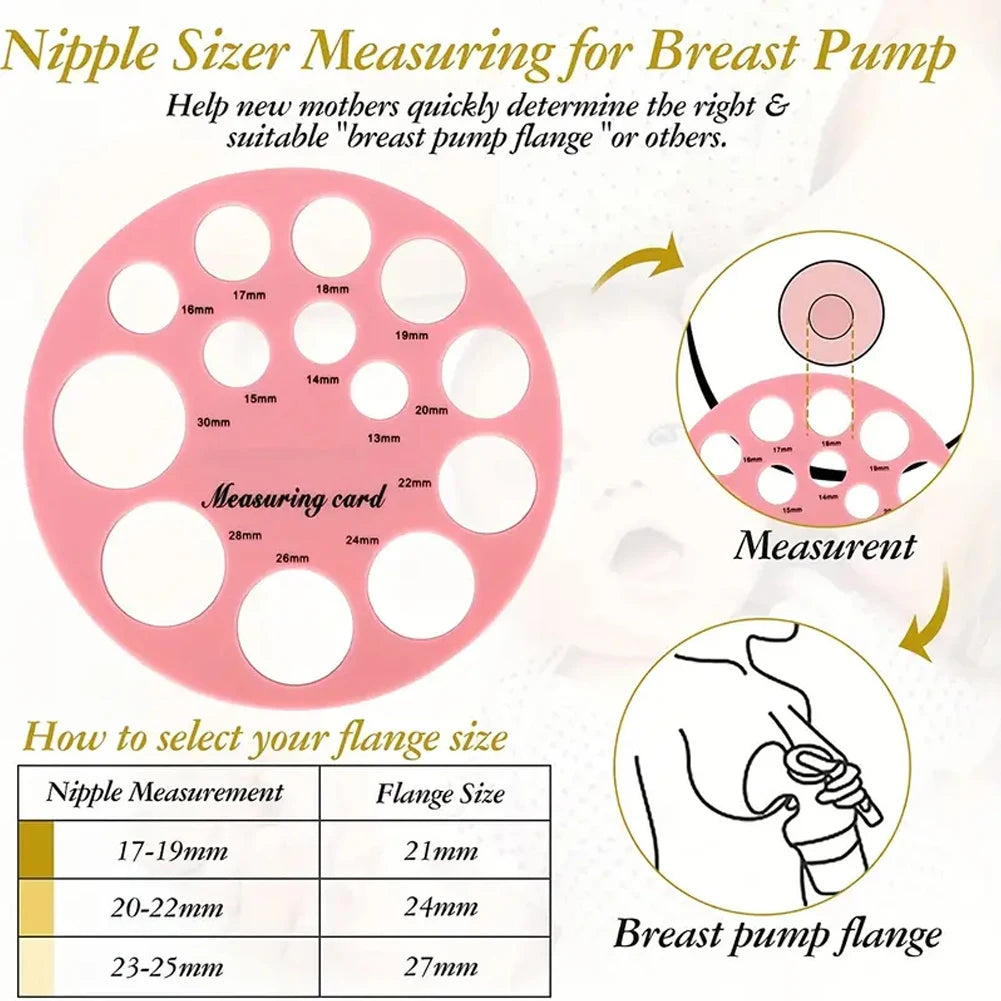 Règle de mesure de tétine double face en silicone, outil efficace pour tire-lait, accessoires pour nouveau-né