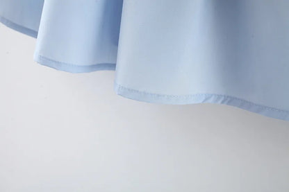 Robe d'été pour bébé fille, tenue de plage, style coréen, simple, bleue, sans manches, pour enfant, paquet gratuit (9 mois à 3 ans)