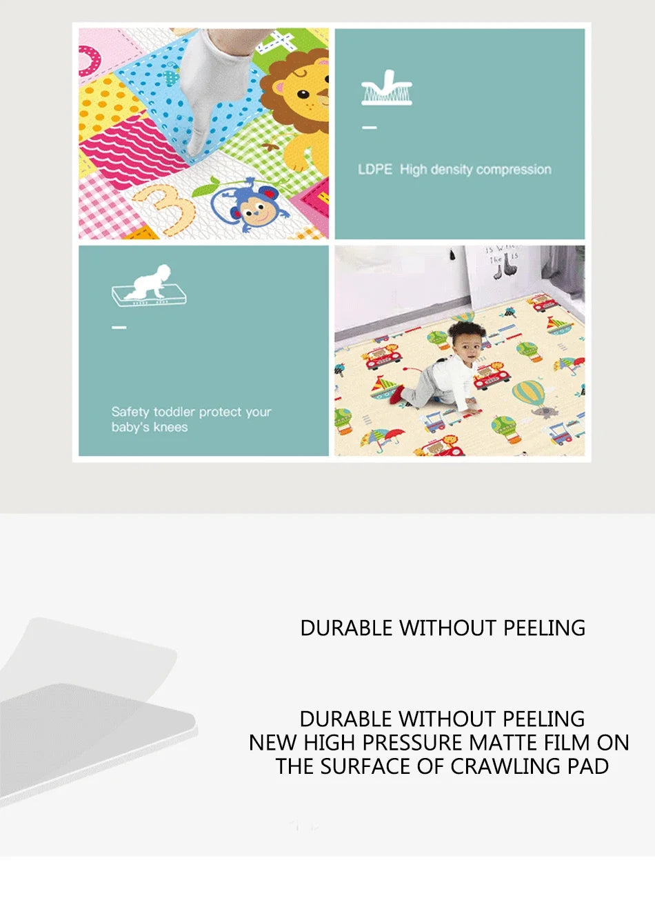 Activities mat for baby Outdoor Camping Mat Foldable Play Mat Double-Sided Cartoon Pattern Waterproof Carpet Easy to Carry