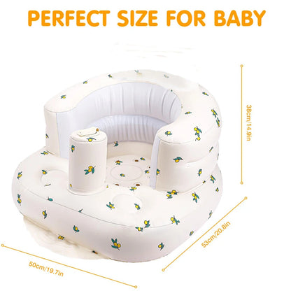 Babies 6-36 Months Inflatable Baby Seat Sofa,Built in Air Pump Children Baby Sofa,Bumbo Seat for Learning to Sit,Feeding,Camping