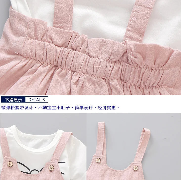 Ensemble de vêtements de printemps pour nouveau-né fille, costume de mode T-shirt + pantalon, vêtements d'extérieur pour bébé fille, ensembles de vêtements de sport