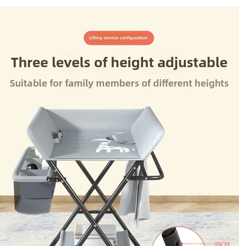Multi-functional Baby Care Table, Newborn Baby Touch Table, Baby Diaper Changing Portable, Foldable Washable Bath Stand