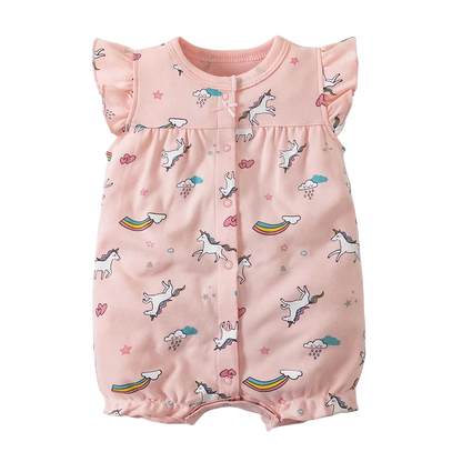 Body d'été pour nouveau-né, barboteuse pour garçons et filles, vêtements 100 % coton pur, body doux à manches courtes pour tout-petits