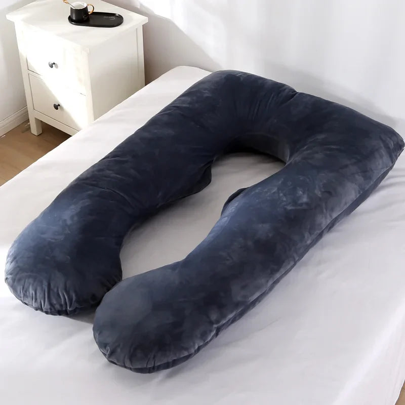 Coussin de grossesse 120 x 70 cm pour femmes enceintes, coussin moelleux pour la grossesse, la maternité, l'allaitement et le sommeil, livraison directe