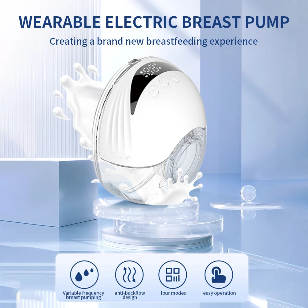 Tire-lait électrique portable mains libres MY-375, léger, avec écran LED, 4 modes et 12 niveaux