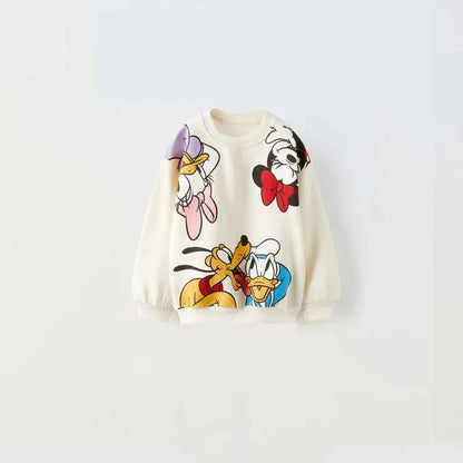 Ensemble 2 pièces pour bébé fille, haut à manches longues et pantalon, motif Minnie, tenue de printemps pour enfant