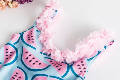 Maillots de bain pour bébé fille, ensemble bikini d'été, protection solaire, mignon, floral, pour tout-petits, maillots de bain une pièce pour la plage