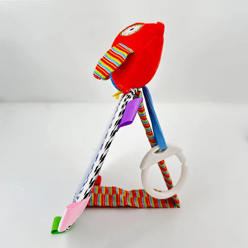 Baby Car Mirror Back Seat Rear View Mirror Cartoon Animal Plush Toys Adjustable Rear Facing Mirrors for Baby Stroller Toys