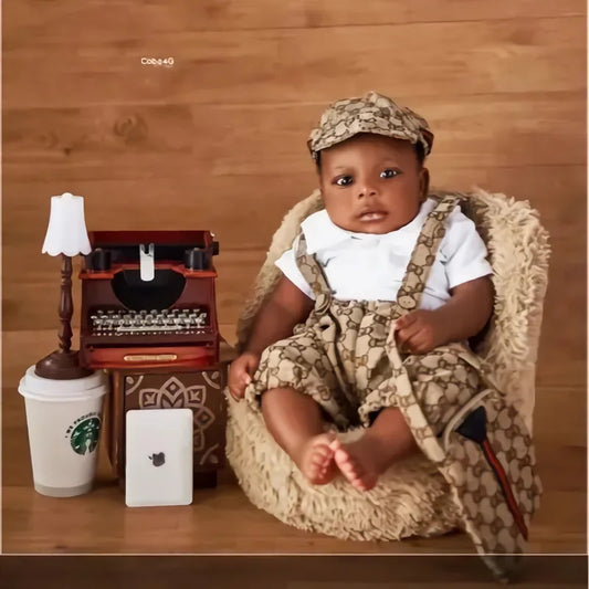❤️Salopette de luxe pour bébé garçon de 0 à 1 mois pour accessoires de photographie, vêtements de boutique pour bébé pour séance photo nouveau-né