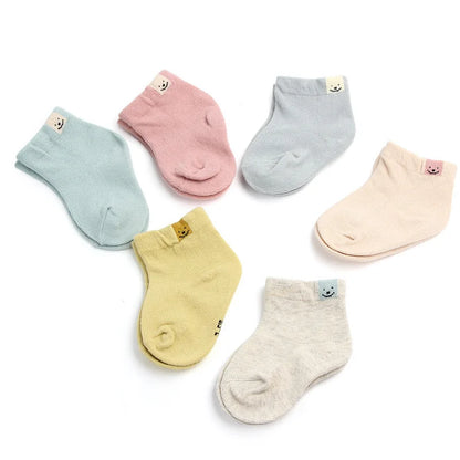 1 paire de chaussettes unisexes en coton pour bébé, nouvelle collection printemps-automne, tendance, mignonnes, couleur bonbon