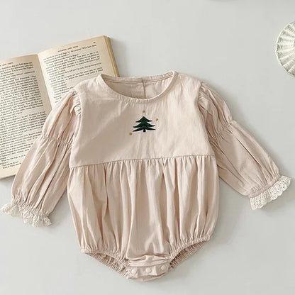 Barboteuse à manches longues pour bébé fille, nouvelle collection automne 2024, en coton imprimé, combinaison pour bébé fille de 0 à 24 mois