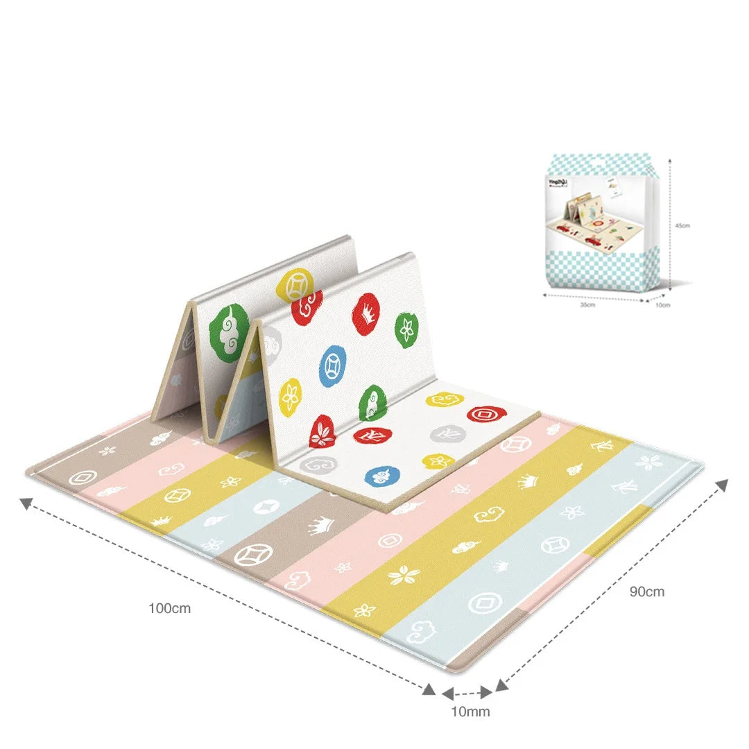 Foldable Lightweight Baby Play Mat, Waterproof Soft Cushion Portable Activity Mat, Non-slip Thick One-piece Foam Crawling Mat