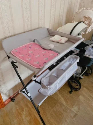Multi-functional Baby Care Table, Newborn Baby Touch Table, Baby Diaper Changing Portable, Foldable Washable Bath Stand