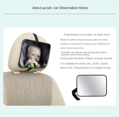 Car Rearview Mirror Baby Mirrors For Safety Interior Mirror Universal Car Seat Headrest Mirror Monitor Child Baby Safety Driving