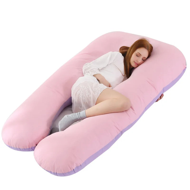 Oreiller de maternité en forme de U, oreiller de soutien de la taille, oreiller de couchage latéral, oreiller de grossesse démontable