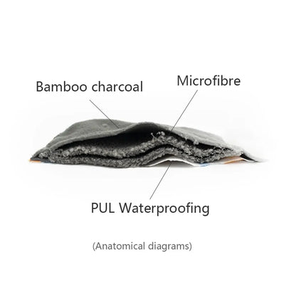 Lot de 2 serviettes hygiéniques en tissu de bambou réutilisables et lavables pour femmes, pour l'allaitement post-partum