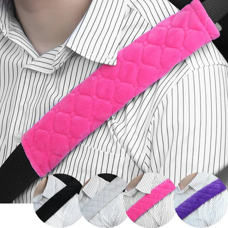 Universal Car Seat Belt Cover Adjustable Plush Car Safety Belt Cover Shoulder Pad for Kids Child Adults Car Interior Accessories