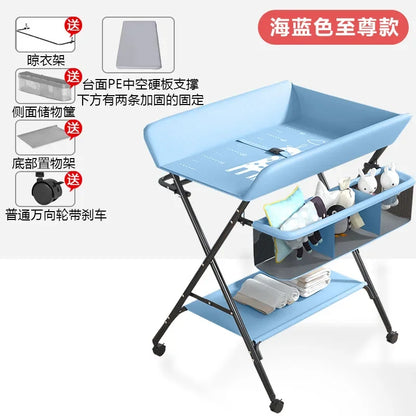 Multi-functional Baby Care Table, Newborn Baby Touch Table, Baby Diaper Changing Portable, Foldable Washable Bath Stand