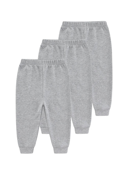 Ensemble 3 pièces pour bébé garçon et fille, pantalon 100 % coton, quatre saisons, pour nouveau-né de 0 à 24 mois, couleur unie