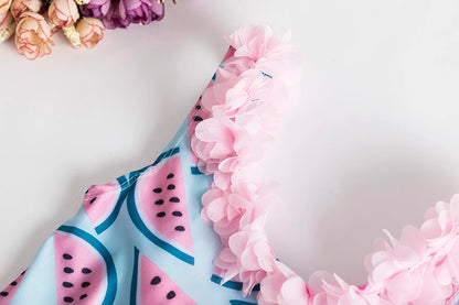 Maillots de bain pour bébé fille, ensemble bikini d'été, protection solaire, mignon, floral, pour tout-petits, maillots de bain une pièce pour la plage