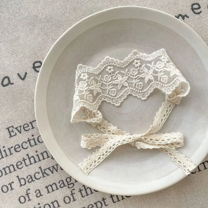 White Lace Headband Baby Headwear Soft Newborn Hair Band Flower Sweet Hairband Outdoor Party