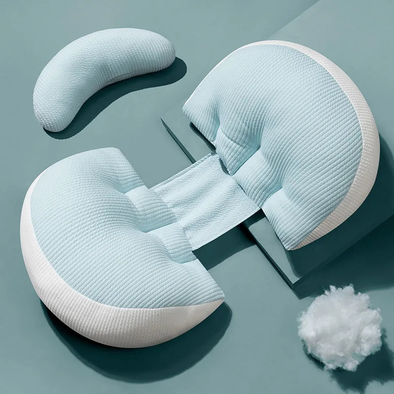 Oreiller de grossesse ergonomique pour dormeurs latéraux Coussin de soutien de grossesse Protection de la taille Soulage la pression abdominale et dorsale