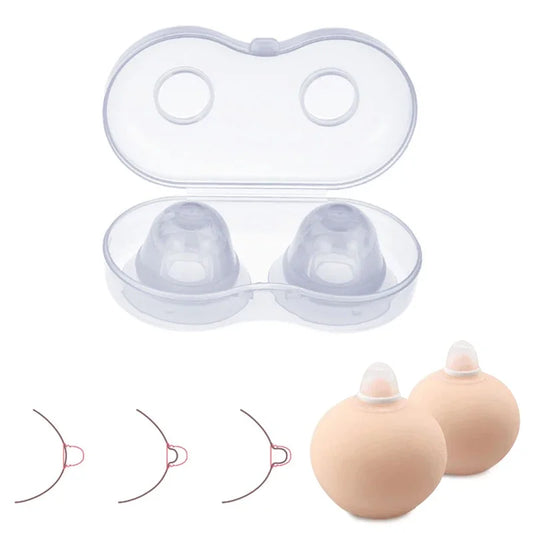 Lot de 2 protège-tétons en silicone Welnove, correcteurs plats et à ventouse
