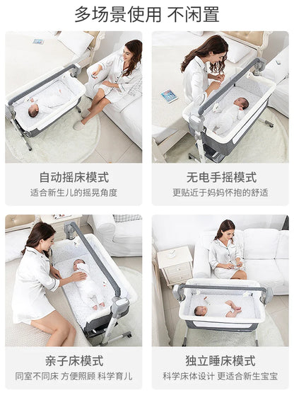 Baby Bed Baby Crib Cradle Newborn Baby cot Cradle Nest Baby Resting Travel Bed Game Bed with Mosquito Net Sleeping Rocking Bed