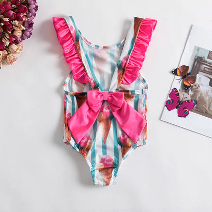 Maillots de bain pour bébé fille, ensemble bikini d'été, protection solaire, mignon, floral, pour tout-petits, maillots de bain une pièce pour la plage