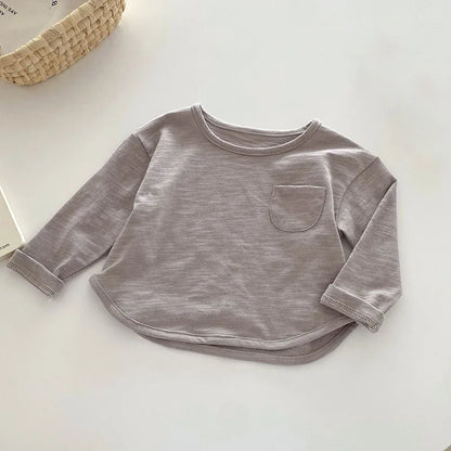 MILANCEL – Chemisier d'automne pour enfants, joli maillot de corps uni pour filles et garçons