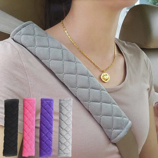 Universal Car Seat Belt Cover Adjustable Plush Car Safety Belt Cover Shoulder Pad for Kids Child Adults Car Interior Accessories