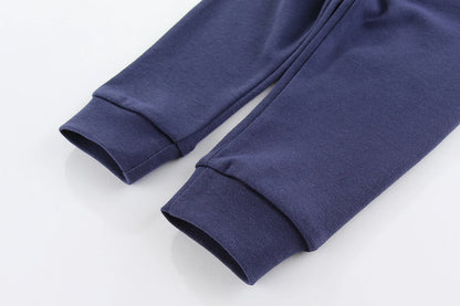 Ensemble 3 pièces pour bébé garçon et fille, pantalon 100 % coton, quatre saisons, pour nouveau-né de 0 à 24 mois, couleur unie