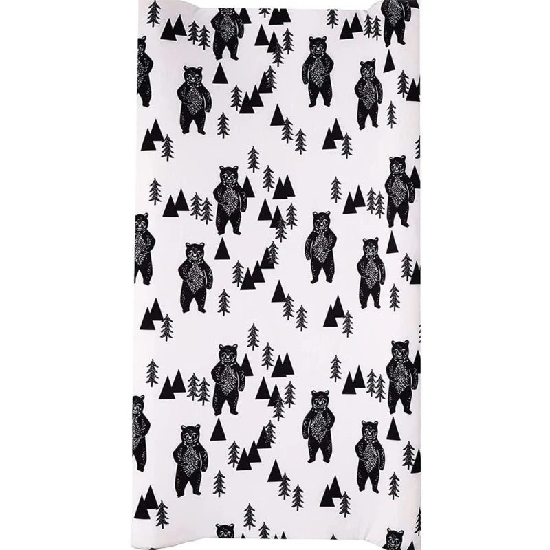 Changing Pad Cover Unisex Diaper Change Table Sheet for Baby Boys and Girls Fit 34''x16" Contoured Pad Cradle Sheets