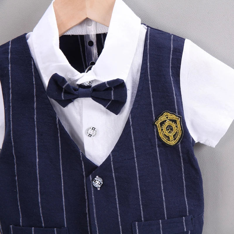 Ensembles de vêtements pour bébés IENENS pour garçons, robe formelle, chemise d'été + short, tenues à manches courtes pour enfants, vêtements de fête d'anniversaire pour tout-petits