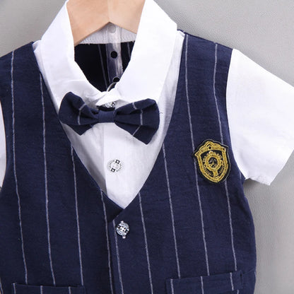 Ensembles de vêtements pour bébés IENENS pour garçons, robe formelle, chemise d'été + short, tenues à manches courtes pour enfants, vêtements de fête d'anniversaire pour tout-petits