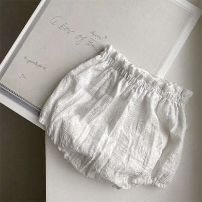 Été coréen bambin filles bloomers floraux coton lin shorts nouveau-né bébé garçons filles pantalons courts PP pantalons couvre-couches