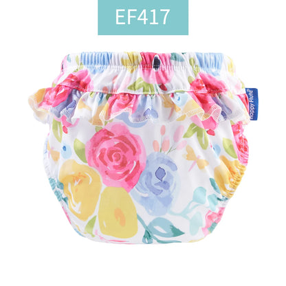 Elinfant 3 Size Flower Side Comfortable Baby Swim Diapers Fashion Print Reusable Washable Swimming Diaper Pool Pants