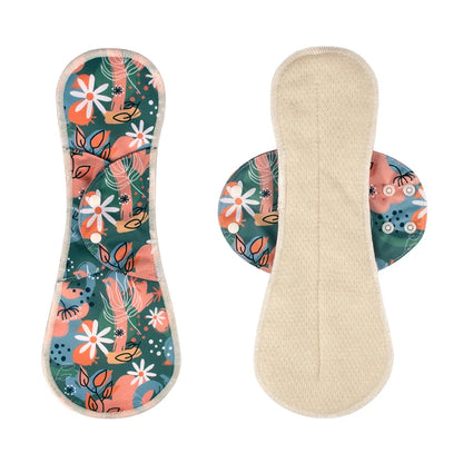 Lot de 2 serviettes hygiéniques lavables en coton pour femme, réutilisables, pour flux abondant, pour la nuit et la journée