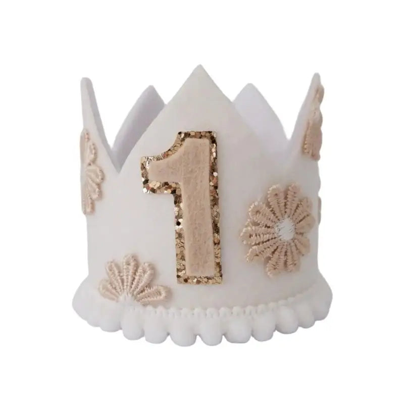Felt Celebration Party Caps Birthday Hat for One Year Birth Celebration