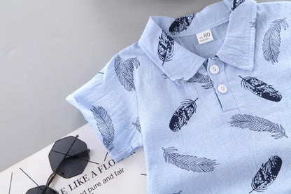 Ensemble de vêtements décontractés pour bébé garçon, haut et short, 2 pièces, été 2024