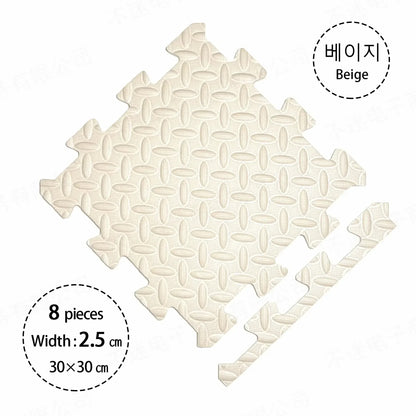 2.5CM Thick Solid Color Baby Game Mat Carpet with Puzzle Pieces for Children's Room, Play Areas, and Gym Baby Playmat  Baby Rug